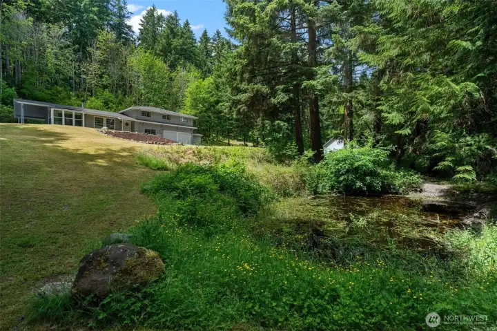 Below the home is beautiful creek Below the home is beautiful creek