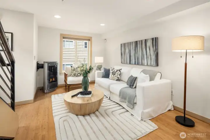 Relax and unwind in the comfortable living room, a welcoming retreat after a morning run around Green Lake or an evening exploring Phinney Ridge.