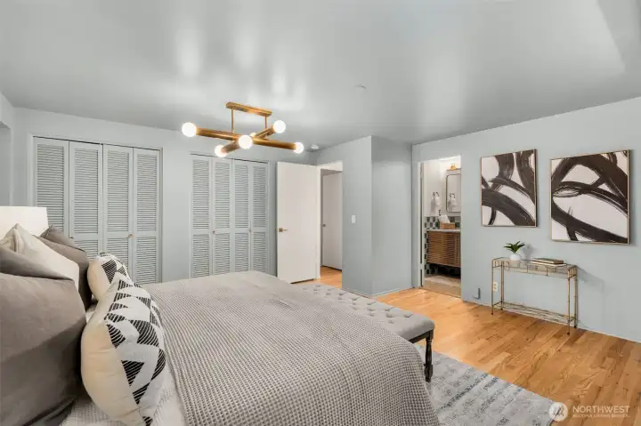 Designer light fixtures and great closet space throughout Designer light fixtures and great closet space throughout