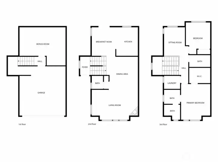 Floor plan highlighting the flexible layout with 2 bedrooms, loft/flex space, separate bonus room, and 2-car garage Floor plan highlighting the flexible layout with 2 bedrooms, loft/flex space, separate bonus room, and 2-car garage