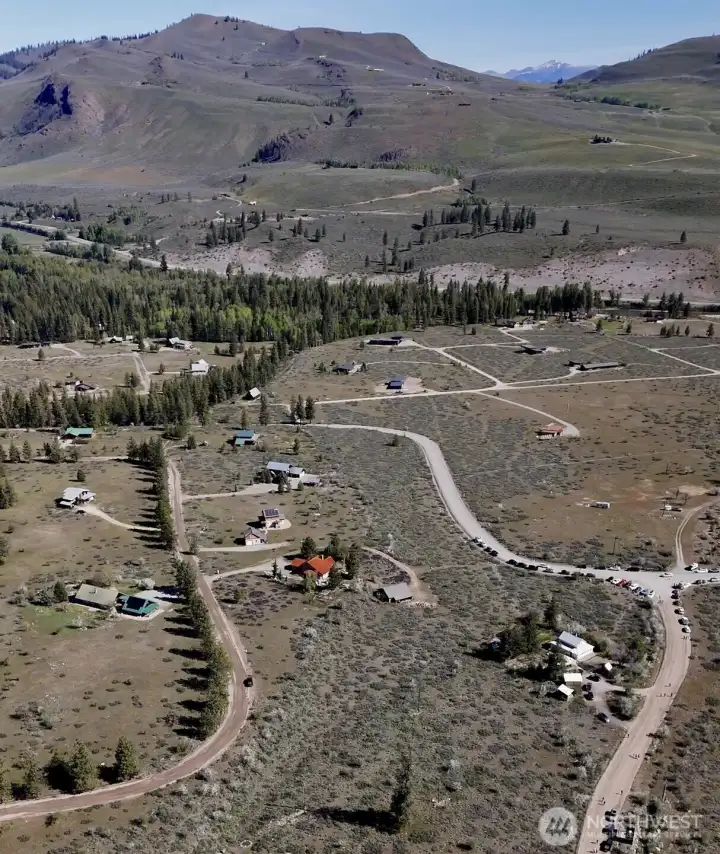 Aerial looking North  Lot 10 bottom right of image