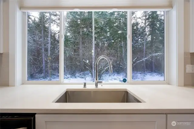 Gorgeous view above the sink!