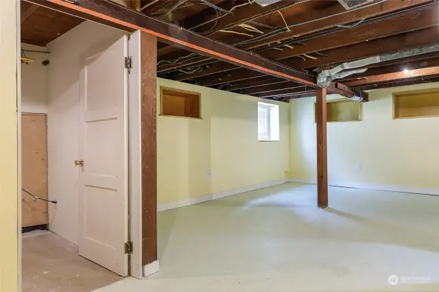 Find comfort and privacy in this basement bedroom hideaway.