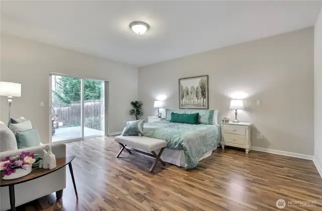 Primary suite has access to the deck.