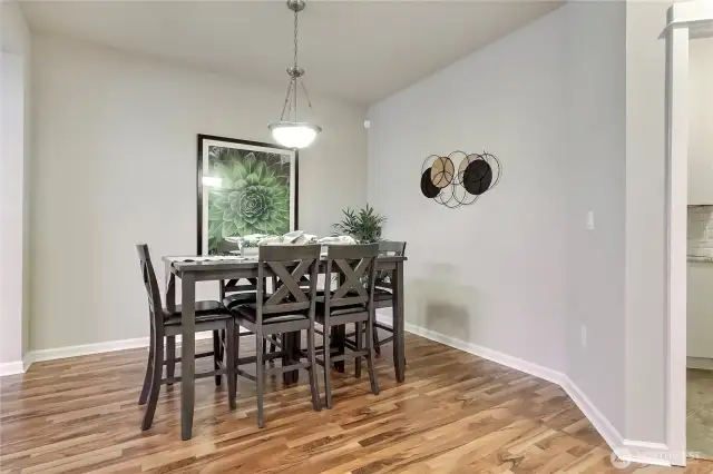 Plenty of space for a large dining table.