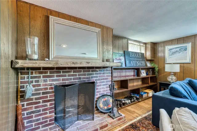 Downstairs Fireplace