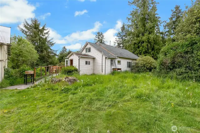 1920's Original Homestead.  Ramp to access home, technically the back door.