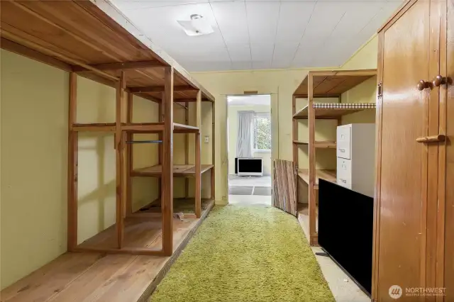 Storage and entry hall to large family room
