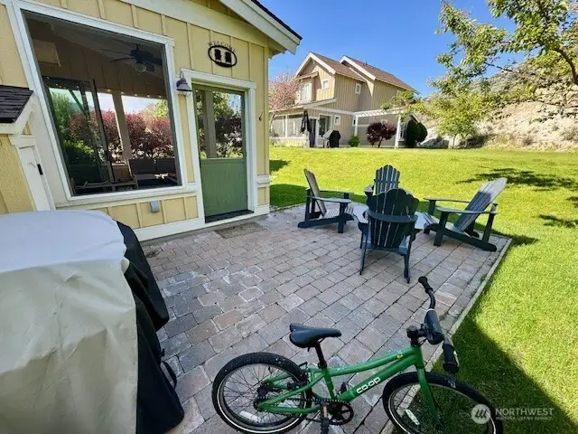 Back Patio offers shade from the Sun on hot Summer afternoons