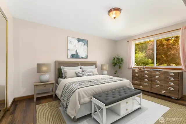 Featuring the privacy of looking out at your backyard...
