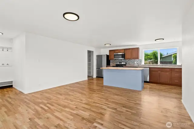 Open concept Living Room/ Kitchen