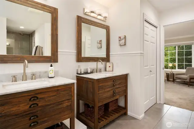 Spa-like finishes and features create a serene retreat.