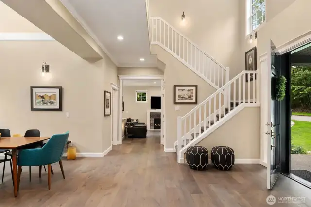 An awe-inspiring entrance that sets the tone for the home.