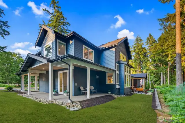 Wrap around covered porch.