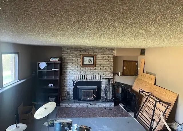 Basement fireplace