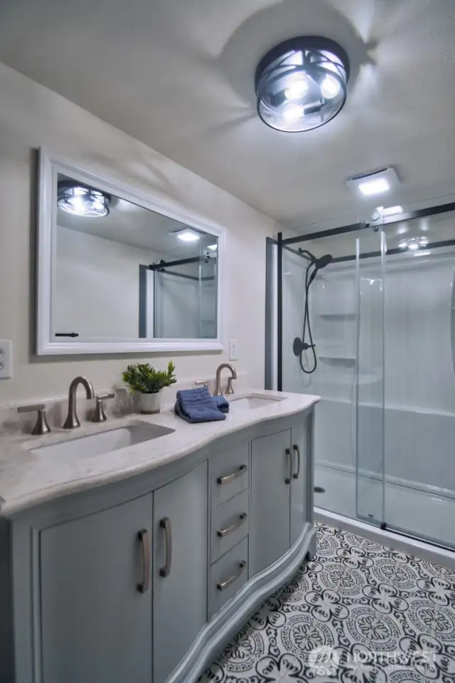 Remodeled primary bathroom