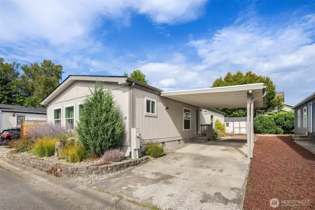 Covered carport area.