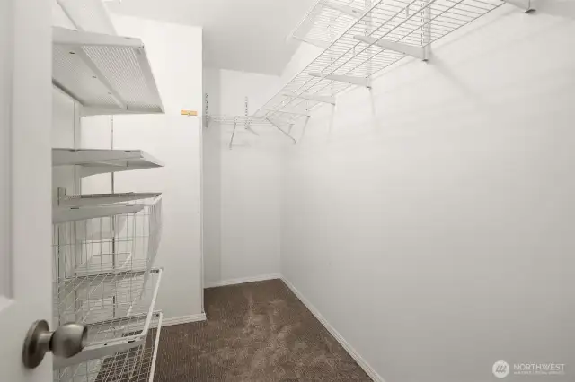 Primary bedroom, walk in closet.