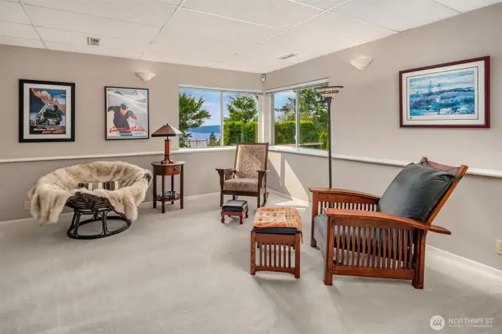 Lower level family room.