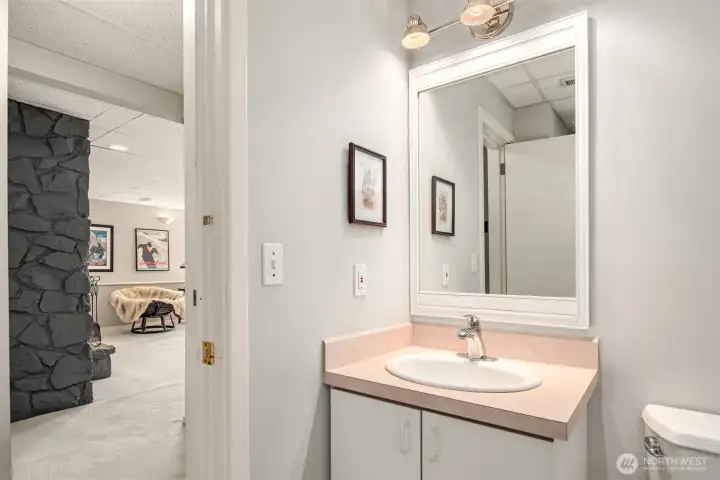 Full bath for ADU (also may be accessed from family room).