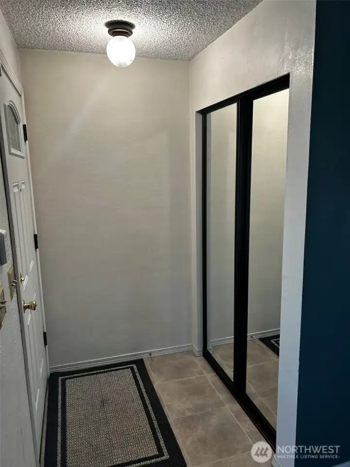Entry with large coat closet