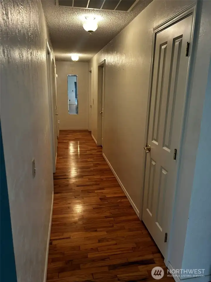 Hardwood floors extend into all bedrooms