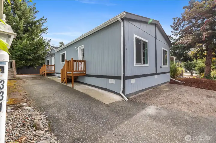 A simple, tidy exterior ready for your personal touch.