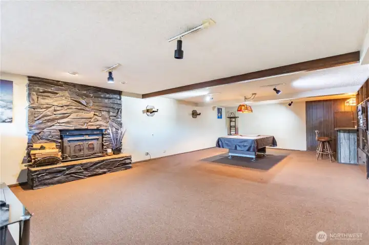 downstairs rec/family room