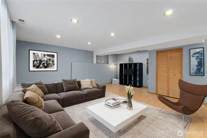 Downstairs Family Room - Virtual Staging