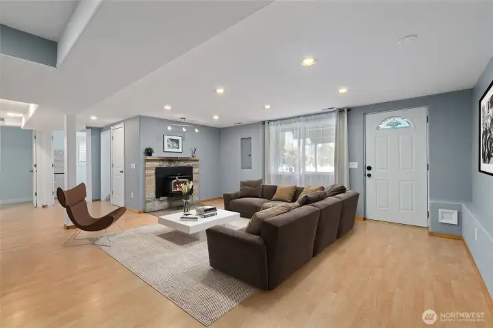 Downstairs Family Room - Virtual Staging