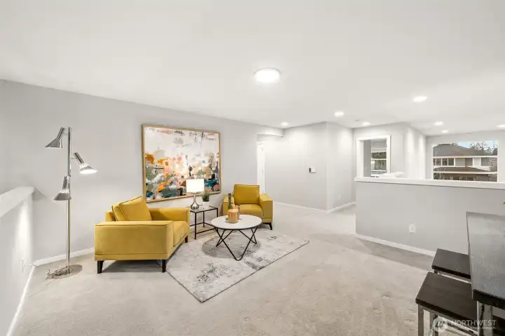 Bedroom 1 on the right side, complete with its own bathroom