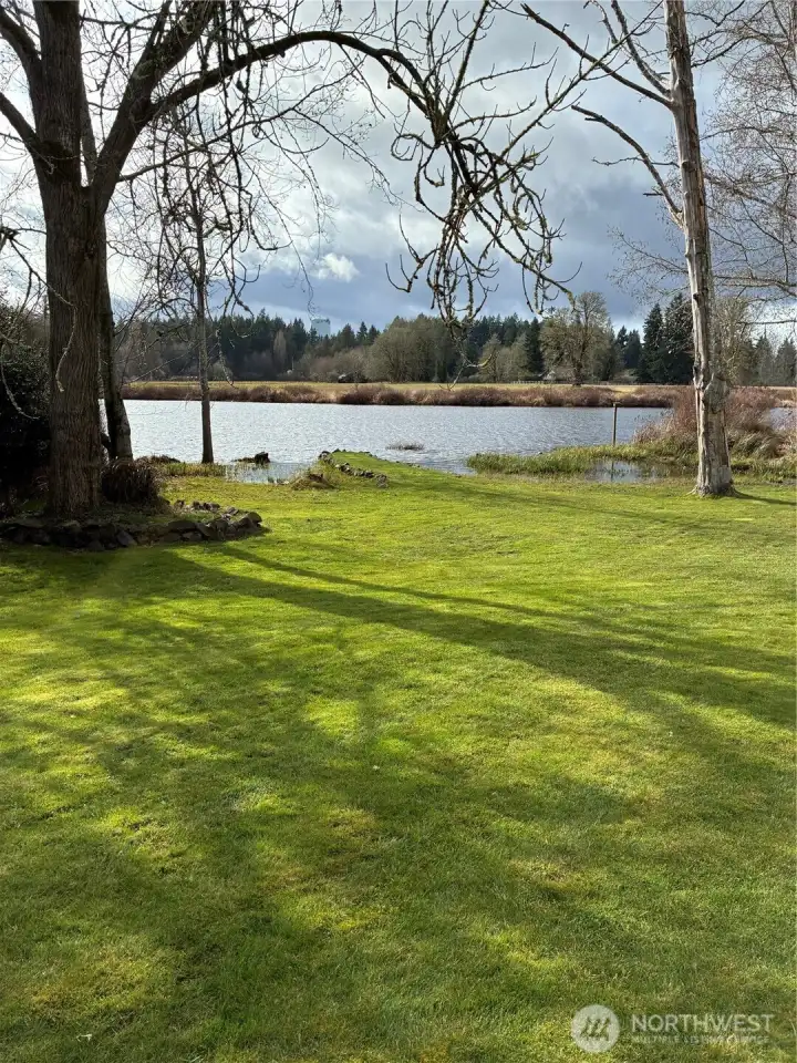 Backyard with lake and territorial views that soothe the soul.