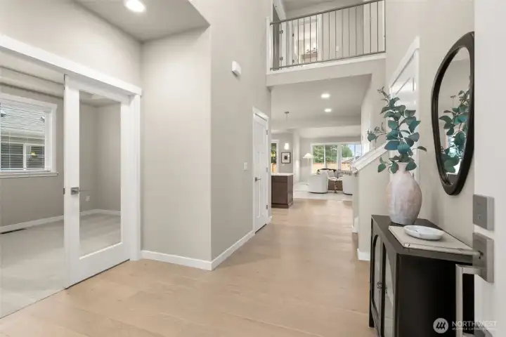 Staged view of entry