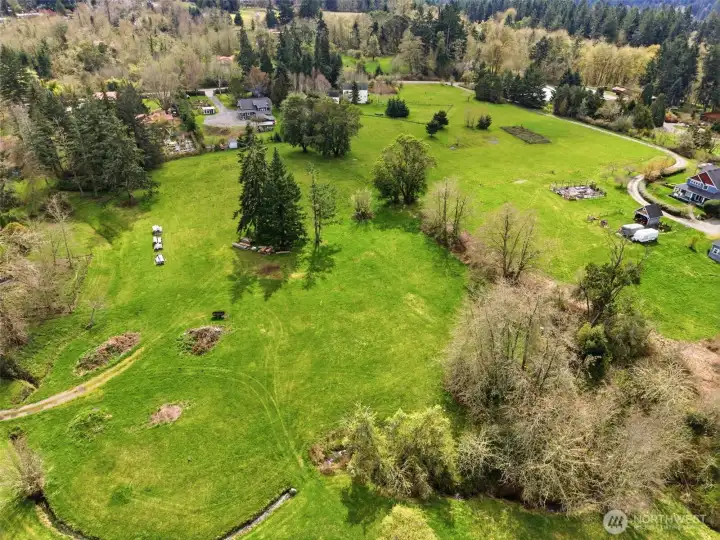 Acres of green meadows