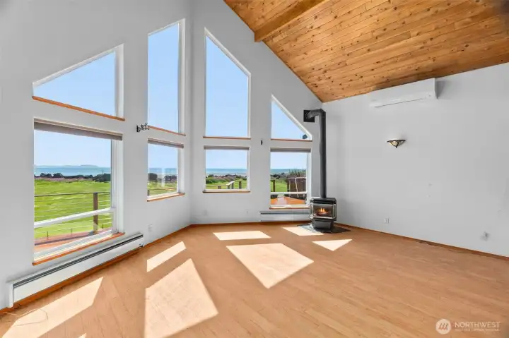 ---  open vaulted ceilings and --