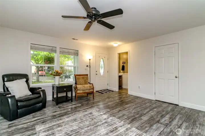 Entry and living with .5 bath