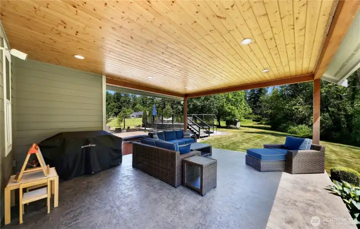 Another view of covered patio area.