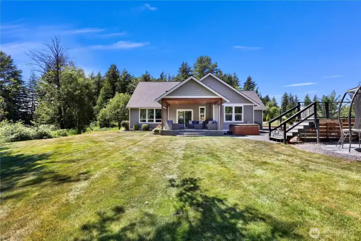 Back view of the home