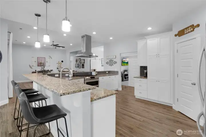 A spacious kitchen with room for everyone to gather.