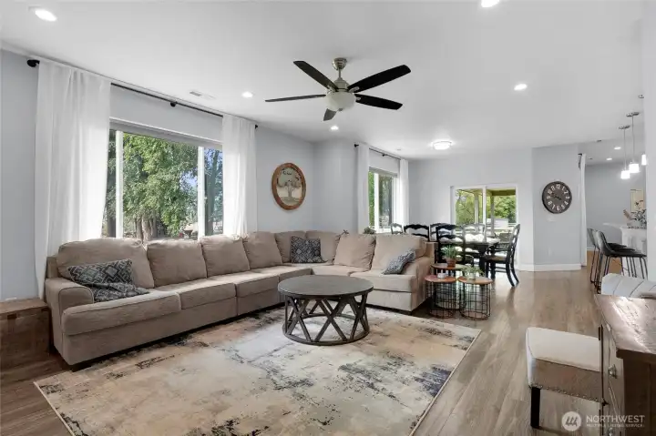 Natural light fills the heart of the home.