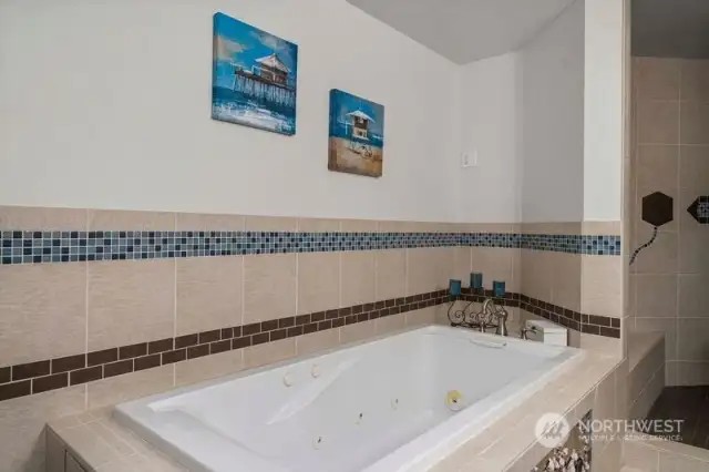 A Soaking Tub in the Owner's Bath.