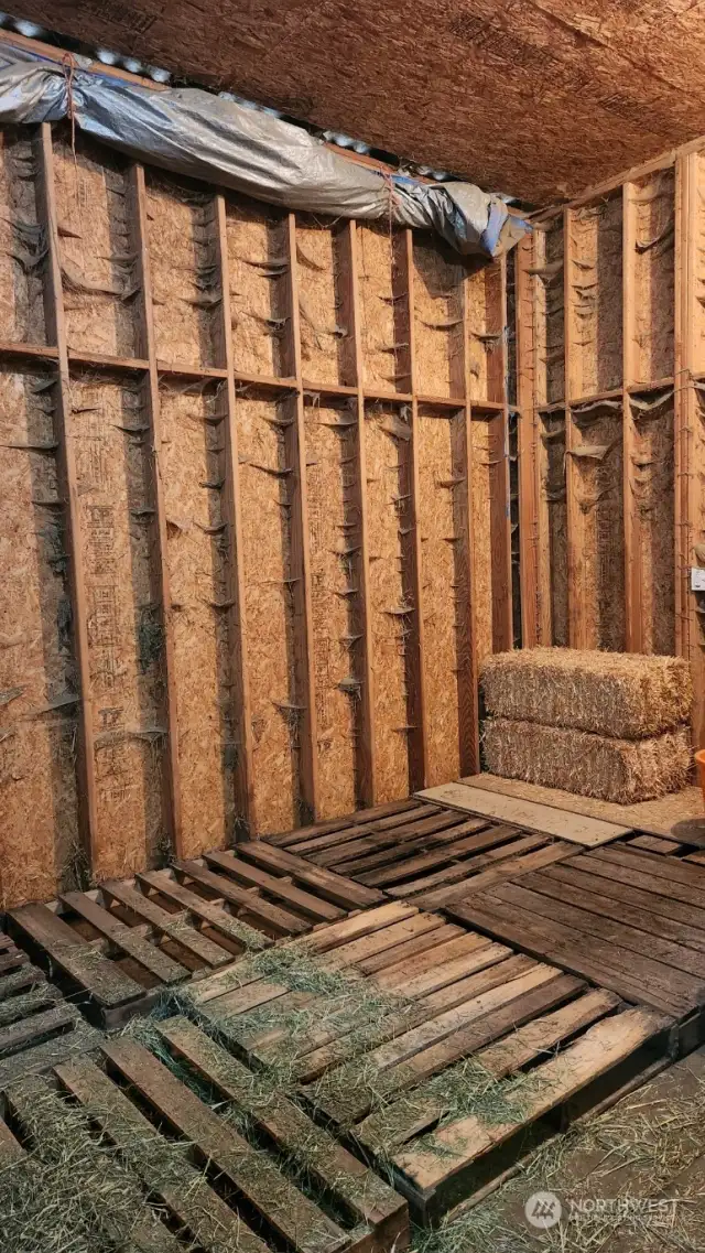 Hay Storage galore!  Store several ton's in here and there's more hay storage behind the two stand alone stalls.