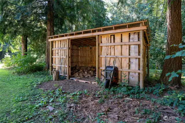 This is the very large wood shed.