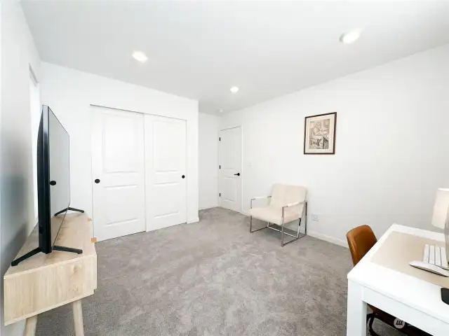 Bedroom in the northwest corner of upstairs.