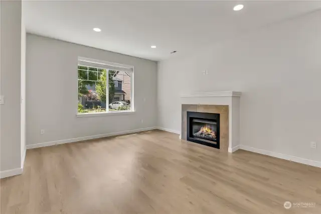 Cozy Living Room with Gas Fireplace