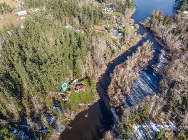 Get your kayak, canoe, pontoon, or ski boat ready for exploration, fishing, and FUN just steps from your door on the outlet of Tanwax Lake near Eatonville!