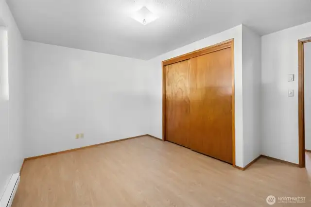 Another view of the second guest bedroom showing the closet.