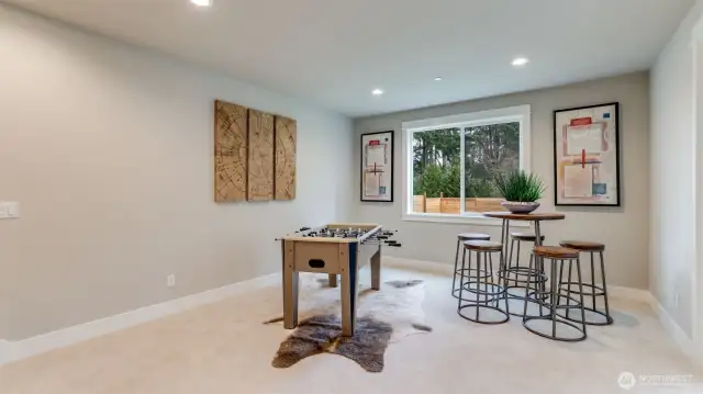 Lower Level Rec Room is designed for you to entertain!