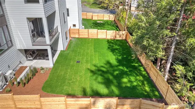 Huge and level backyard offers countless possibilities!