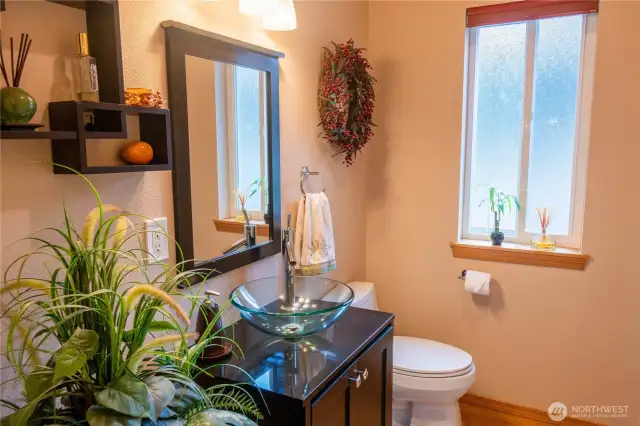 Half bath on the main floor.